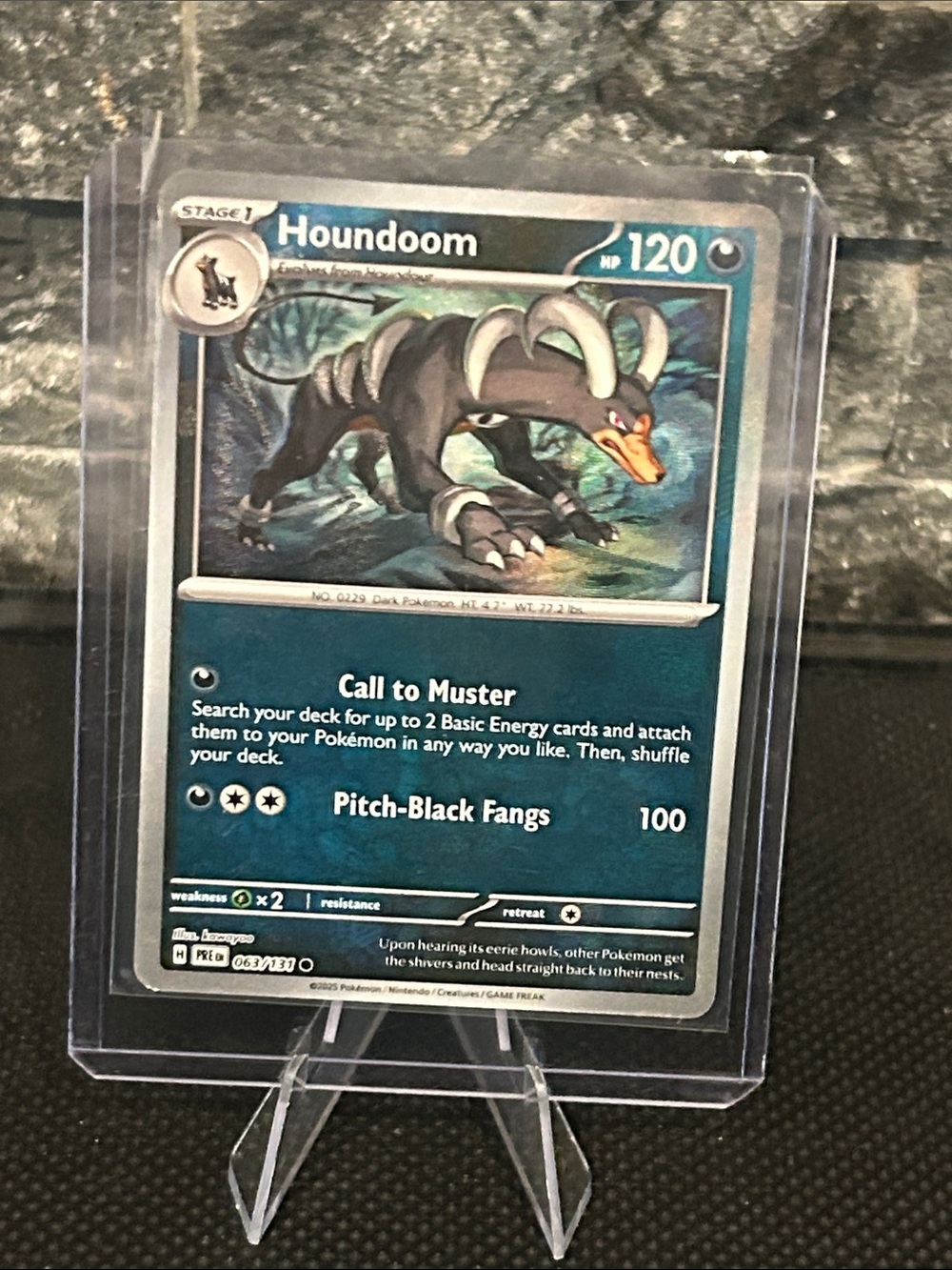 Pokemon Houndoom Pokeball Holo 063/131 from Prismatic‎ Evolution Set M/NM
